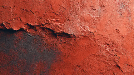 Fototapeta premium Reddish Earth Texture with Cracks and Shadow Detail in Natural Light