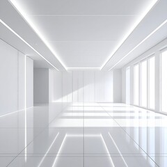 Empty modern white office space