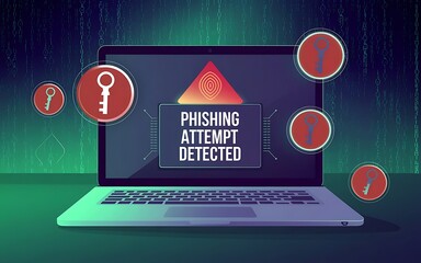 Phishing Detection Warning with Digital Keys and Cyber Interface