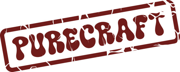 PURECRAFT authentic rubber stamp indicating handcrafted quality and superior production standards