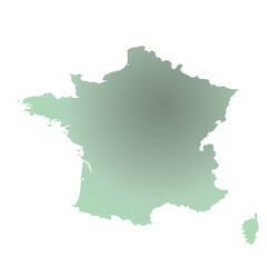 Fototapeta premium Map of France, sign silhouette. World Map Globe. Vector Illustration isolated on white background. Europe continent.