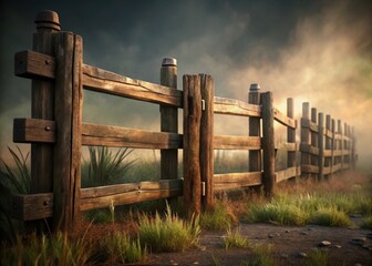 Old wooden fence serves as a rustic backdrop