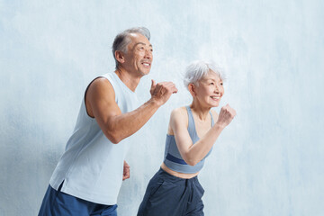 スポーツマンのシニア男女