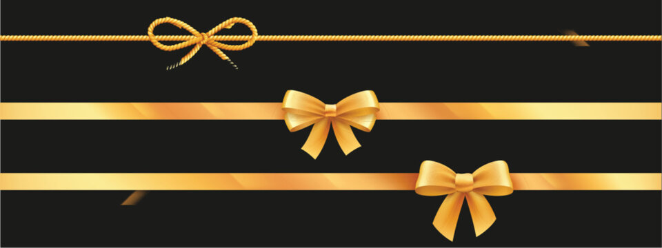 gold ribbon and bow