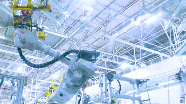 Industrial Robotic Welding Fixture - Manufacturing Equipment Production Line