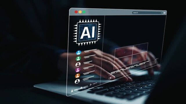 AI platform generating art images with dynamic interface. AI-generated content appears in image gallery artificial intelligence view. Genrative AI loading multiple image from AI design engine. Elide