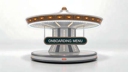 Explore our new onboarding menu in this captivating carousel interface design concept