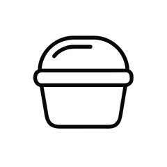 plastic storage box, practical packaging symbol, utility box icon, minimal household icon,
