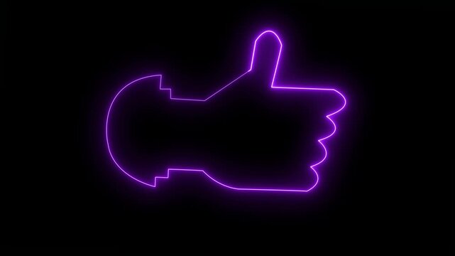 Neon facebook likes counting, glowing icon concept soft light blue, viral post, engaging social media post .4k video