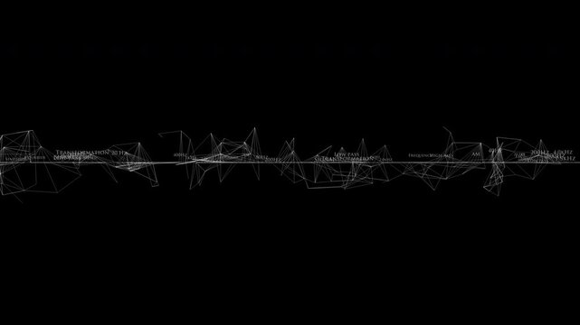 Animated Sinusoid waveform signal pattern data frequency graph overlay