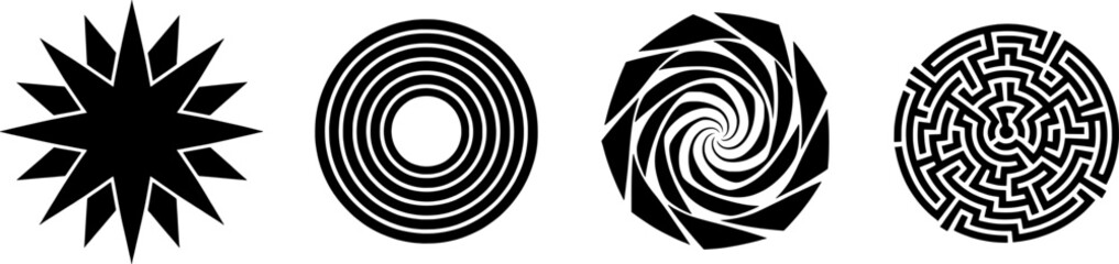 Abstract Geometric Shapes Design Vector simple 