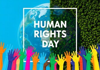 Human Rights Day, International Human Rights Day, Human rights awareness, Human rights background, Human rights day illustration. Concept to save our earth.