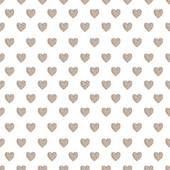 手刺繍のミニハートのシームレスパターン