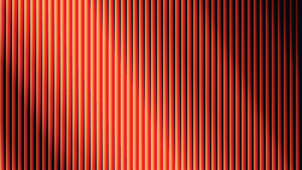 Obraz premium Abstract background of a corrugated surface illuminated by warm red and orange light.