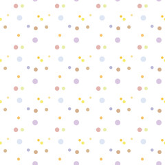 Сolor background, colorful vector texture with circles. Splash effect banner. Dotted abstract illustration with blurred drops of rain. Seamless pattern for fabric, textile.