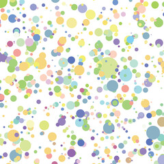 Light multicolor background, colorful vector texture with circles. Splash effect banner. Glitter silver dot abstract illustration with blurred drops of rain. Pattern for web page, banner,poster, card.