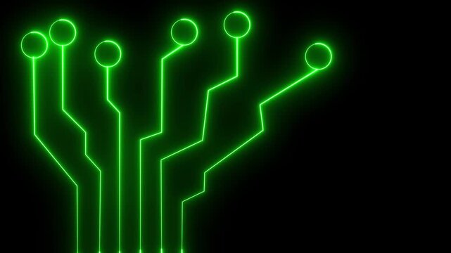Neon lights blinking lines moving animation. colorful neon line moving on background. Seamless loop animation of glowing neon line.