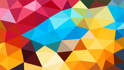 Seamless geometric triangle mosaic pattern vector wallpaper