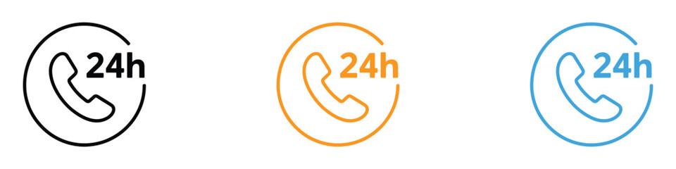24 hours support icon vector. Assistance and Customer Care Solution symbol. vector illustration.
