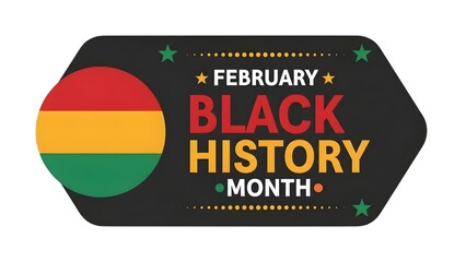 Black history month february celebration with pan african flag colors