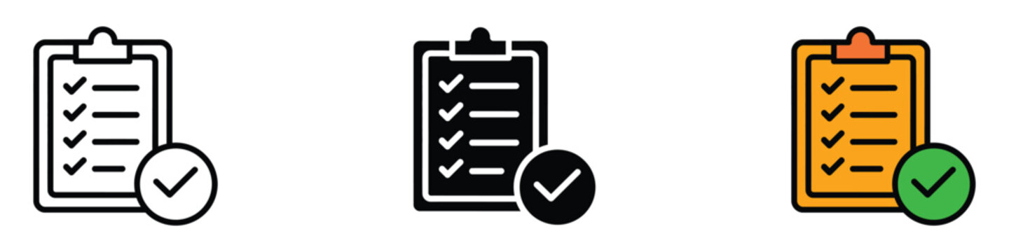Task completed icon vector. checklist symbol. vector illustration.