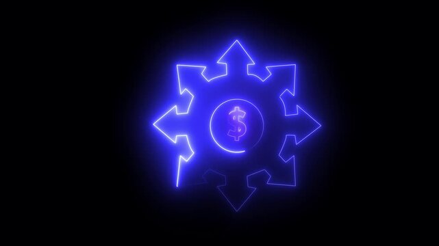 dolor circle dash animation video on black background