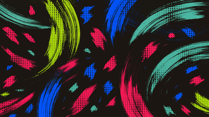 Abstract colorful background with butterflies, featuring a psychedelic swirl fractal design, vibrant color pattern, and dreamy flower art illustration