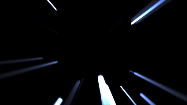 3D Laser Light Show Loop White Animation Abstract Background