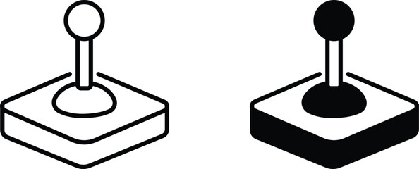 Vintage Joystick Icon retro game controller, Arcade gamepad symbol vector.