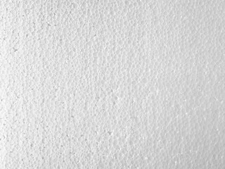 White Thermocol or Polystyrene Textured Background. Clean Thermoplastic Surface Ideal for Background and Design Use