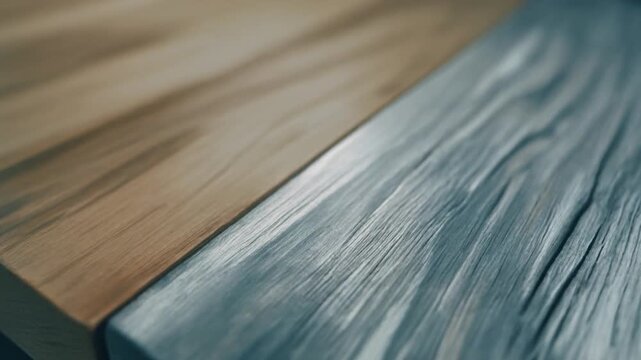 Contrasting Wood Textures Close Up Natural and Silver Gray