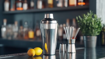 Cocktail shaker set professional bar accessories for home bar stainless steel drink mixer kit tools