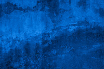 Old wall pattern texture cement blue dark abstract  blue color design are light with black gradient background.