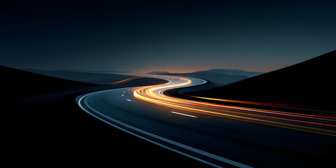 Creative vector illustration of winding curved road. Art design. Highway with markings. Direction, transportation set. Abstract concept graphic element. Way location infographic template. Pin pointer