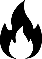 Abstract Fire Flame Heat Energy Solid Glyph Icon