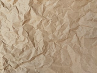 Fototapeta premium Abstract brown crumpled paper texture background 