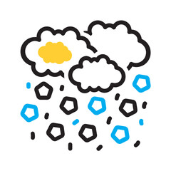 Vector multi color icon for Hailing