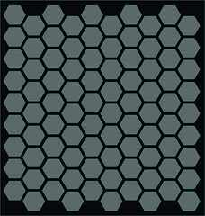 Grey Hexagon Seamless Tileable Pattern EPS