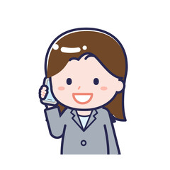 スマートフォンを使う「会社員」の女性