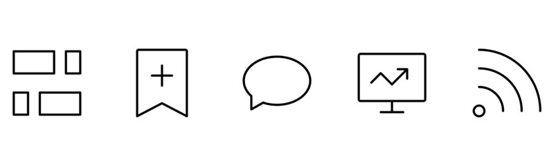 Fototapeta premium UX UI web icons. Vector illustrator, Suitable for Web Page, Mobile App, Web, and Print.