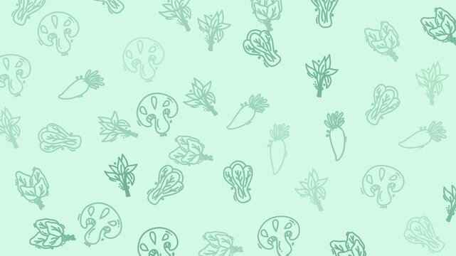 Green Leaves Pattern Animated 
