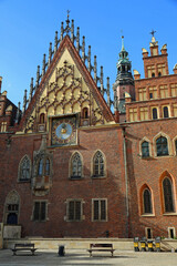 East facade of Town Hall vertical - Wroclaw, Poland