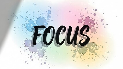 Stay focused and achieve your goals with this vibrant, motivational design for your next project or inspirational message for success