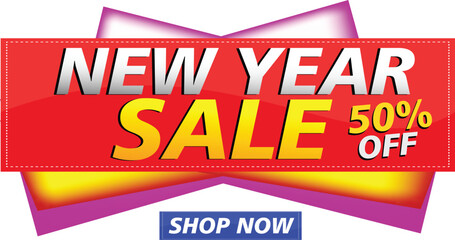 End of Year sale offer banner or poster template. stock clearance background. end of year banner template design for web or social media, Sale special offer.