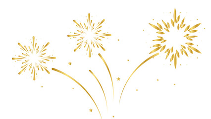 Celebrate with dazzling golden fireworks, perfect for New Year's Eve, festive occasions, and adding a touch of elegant sparkle to your designs