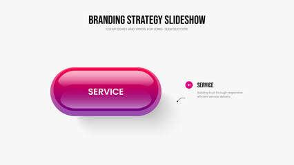 Visual Strategy One Element Infographic Presentation Template. Enterprise Development Frame Design Vector Illustration. Consulting Overview 1 Step Diagram Slide Layout.
