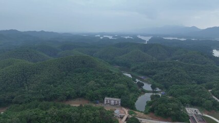 Kaiping Wetland National Park Aerial View, Jiangmen Guangdong