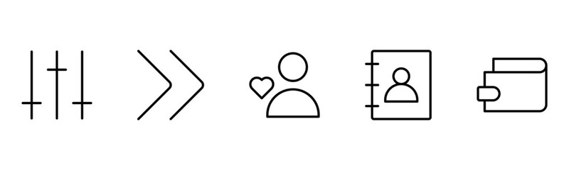 UX UI web icons. Vector illustrator, Suitable for Web Page, Mobile App, Web, and Print.