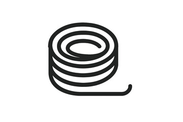 Simple coiled rope or hose line object for construction and maintenance themes