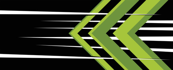 car wrap design with green and black color theme vector illustration modern